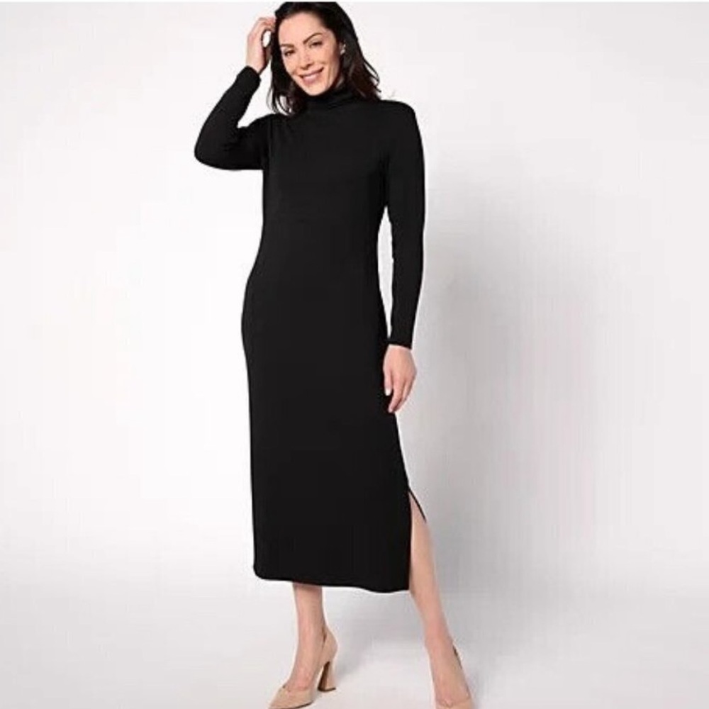 Women's black Control Finespun Jersey Tummy
Control Midi Dress Petite M